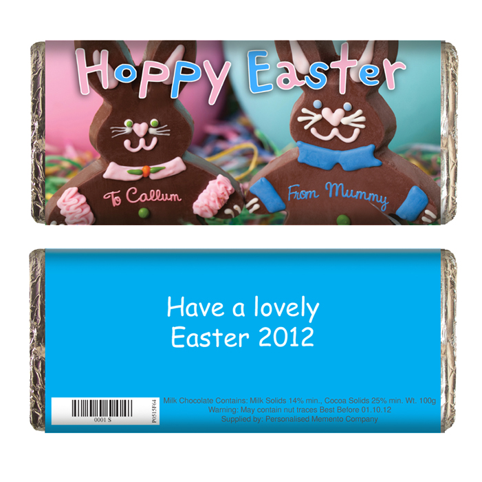 Chocolate Easter Rabbit Chocolate Bar